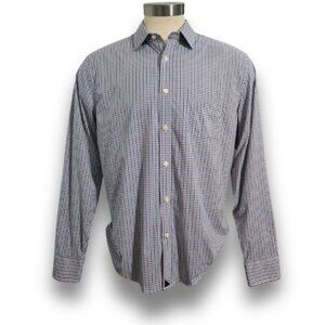 UNTUCKit Men's Extra Large Slim Fit Gingham Long Sleeve Button-down Dress Shirt